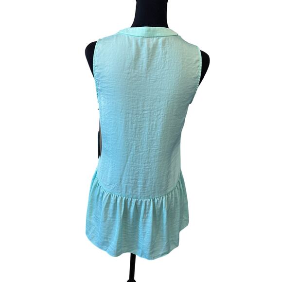 NEW VINCE CAMUTO Women's Crystal Lake V-Neck Peplum Top Size XS - Picture 4 of 6